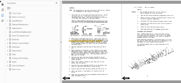 BT RR40B, RR30C, RR34B, RS40C, RS50B, RR45, RR45Z Rider Truck Service Manual - Image 2