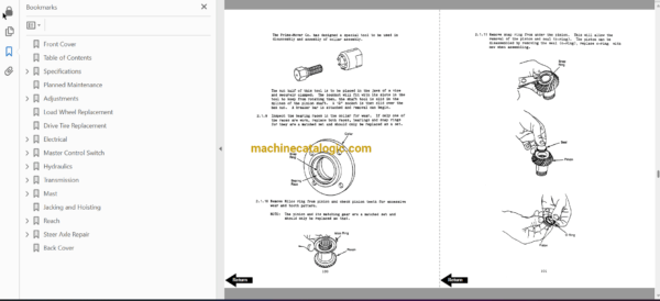 BT RR40B, RR30C, RR34B, RS40C, RS50B, RR45, RR45Z Rider Truck Service Manual - Image 4