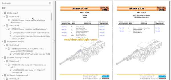 Sandvik Axera 5-126 Drill Rig Parts Manual (3926) - Image 3