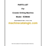 Ingersoll Rand ECM590 Crawler Drilling Machine Parts Manual (R11000 11155 & 11158)