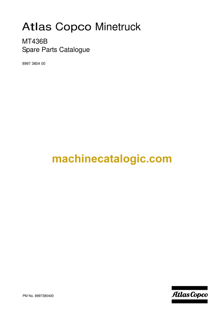 Atlas Copco MT436B Minetruck Parts Manual (8997380400)