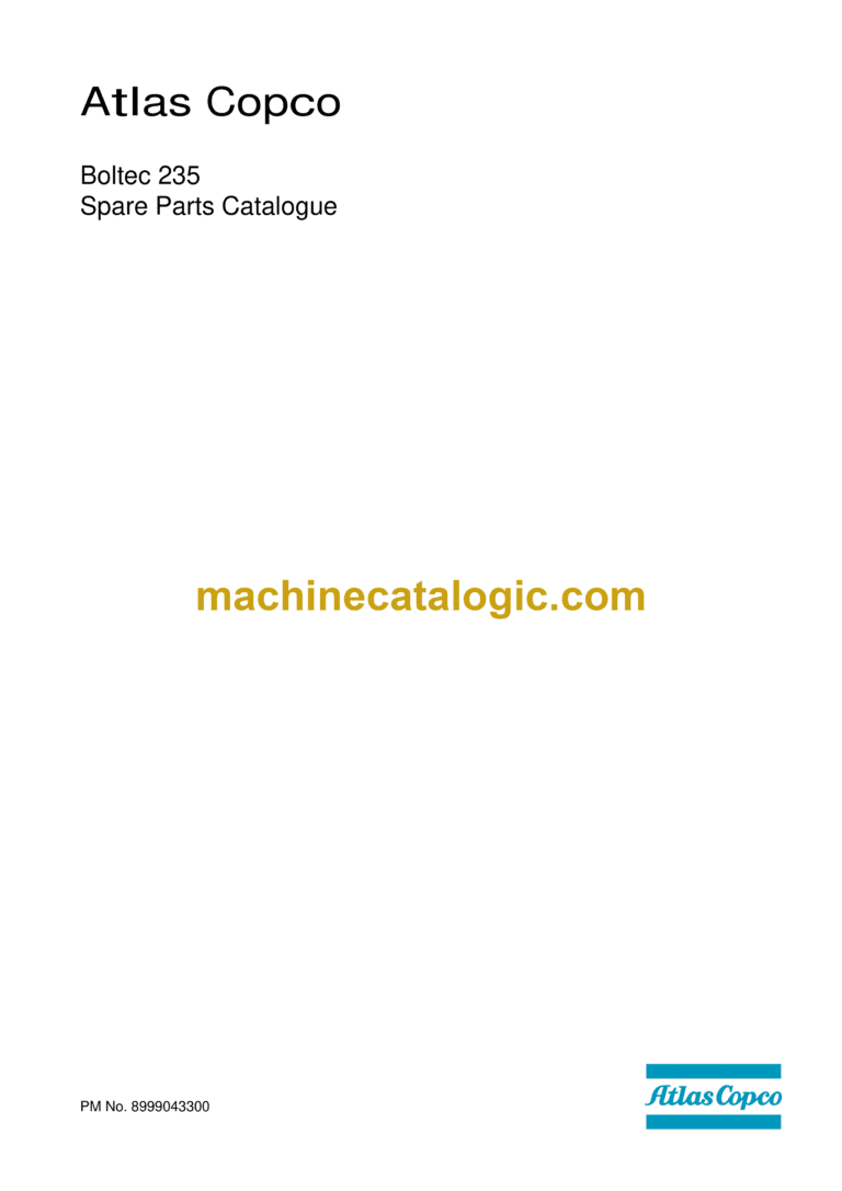 Atlas Copco 235 Boltec Parts Manual