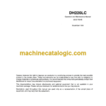 Daewoo DH220LC Excavator Operation and Maintenance Manual (2022-7051E)