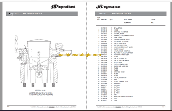 Ingersoll Rand CM780 Crawler Drilling Machine Parts Manual - Image 4
