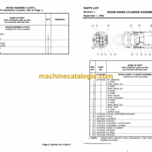 Ingersoll Rand ECM590 Crawler Drilling Machine Parts Manual (R11000 11155 & 11158)