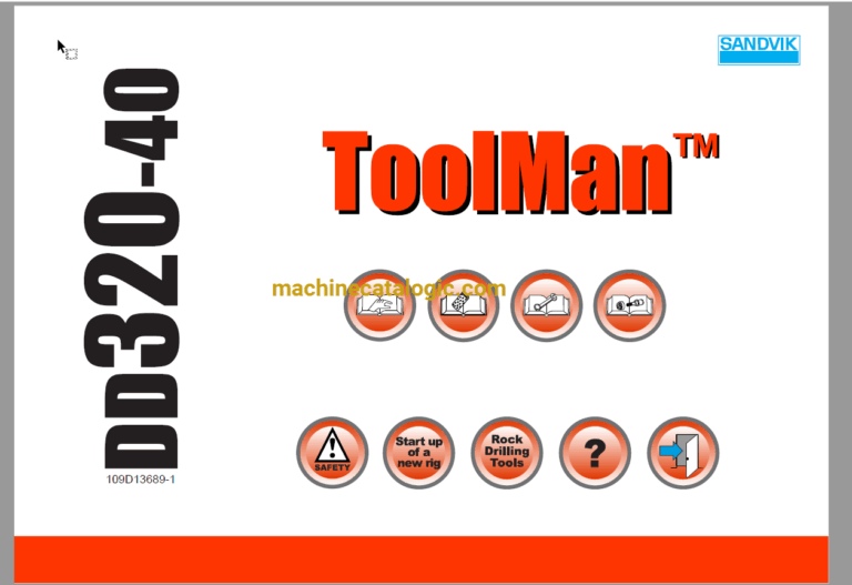 Sandvik DD320-40 Drilling Rig Full Documents (Service, Operator, Maintenance Manual and Parts Catalog) [109D13689]