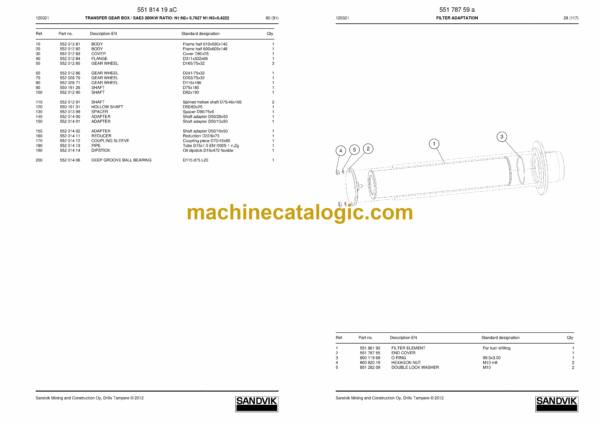 Sandvik DX800 Drill Rig Parts Manual (112T13397-1) - Image 4
