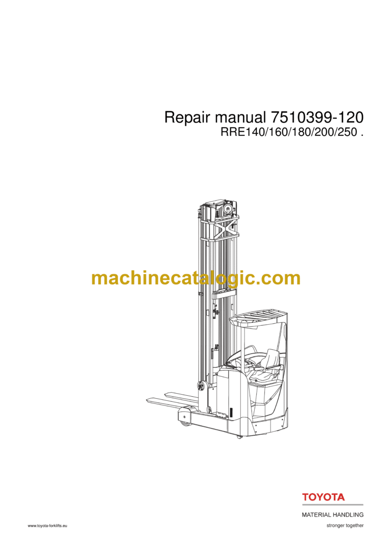 BT RRE140, RRE160, RRE180, RR200, RRE250 Reach Truck Repair Manual