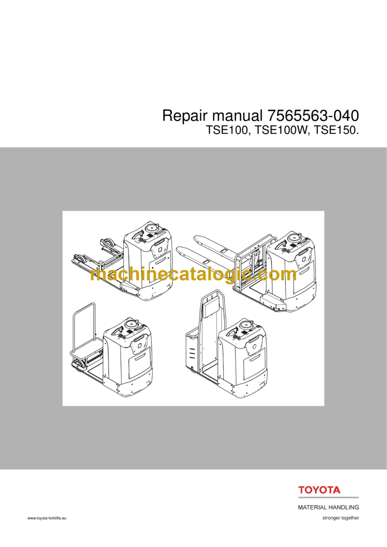 BT TSE100, TSE100W, TSE150 Tow Tractor Repair Manual