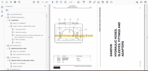 Sandvik DX800 Drill Rig Parts Manual (110T14205-1) - Image 2