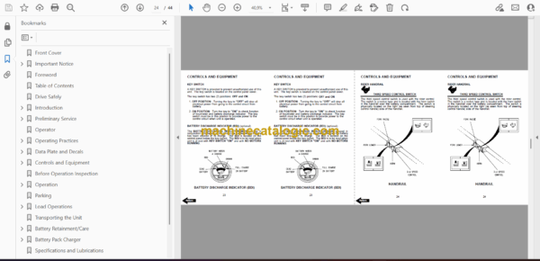 BT MX50 Forklift Operator and Parts Manual - Image 3