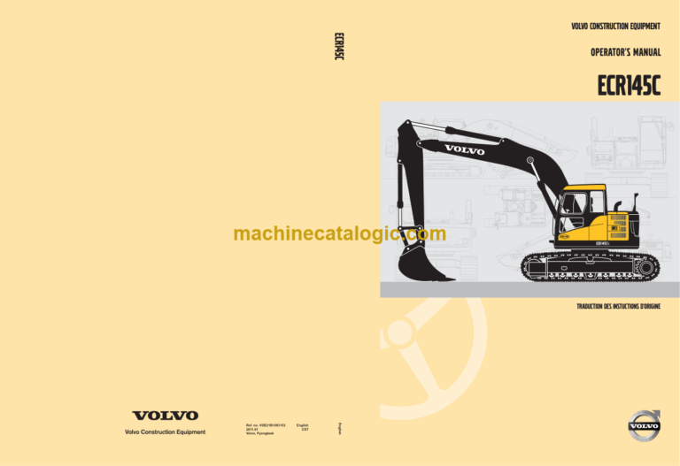 Volvo ECR145C Excavator Operators Manual