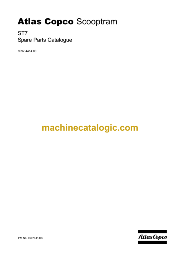 Atlas Copco S7 Scooptram Parts Manual (8997441400)