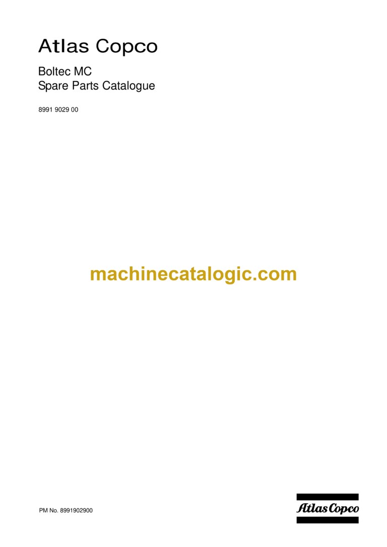 Atlas Copco MC Boltec Parts Manual