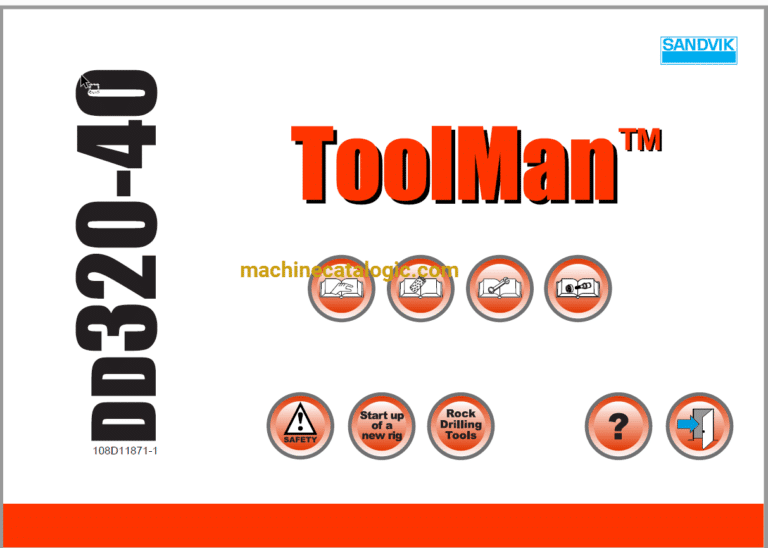 Sandvik DD320-40 Drilling Rig Full Documents (Service, Operator, Maintenance Manual and Parts Catalog) [108D11871]
