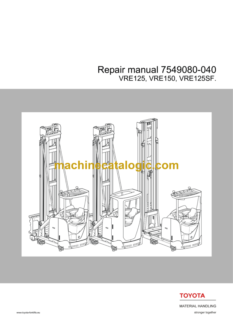 BT VRE125, VRE150, VRE125SF Very Narrow Aisle Truck Repair Manual