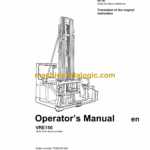 BT VRE150 Very Narrow Aisle Truck Operators Manual