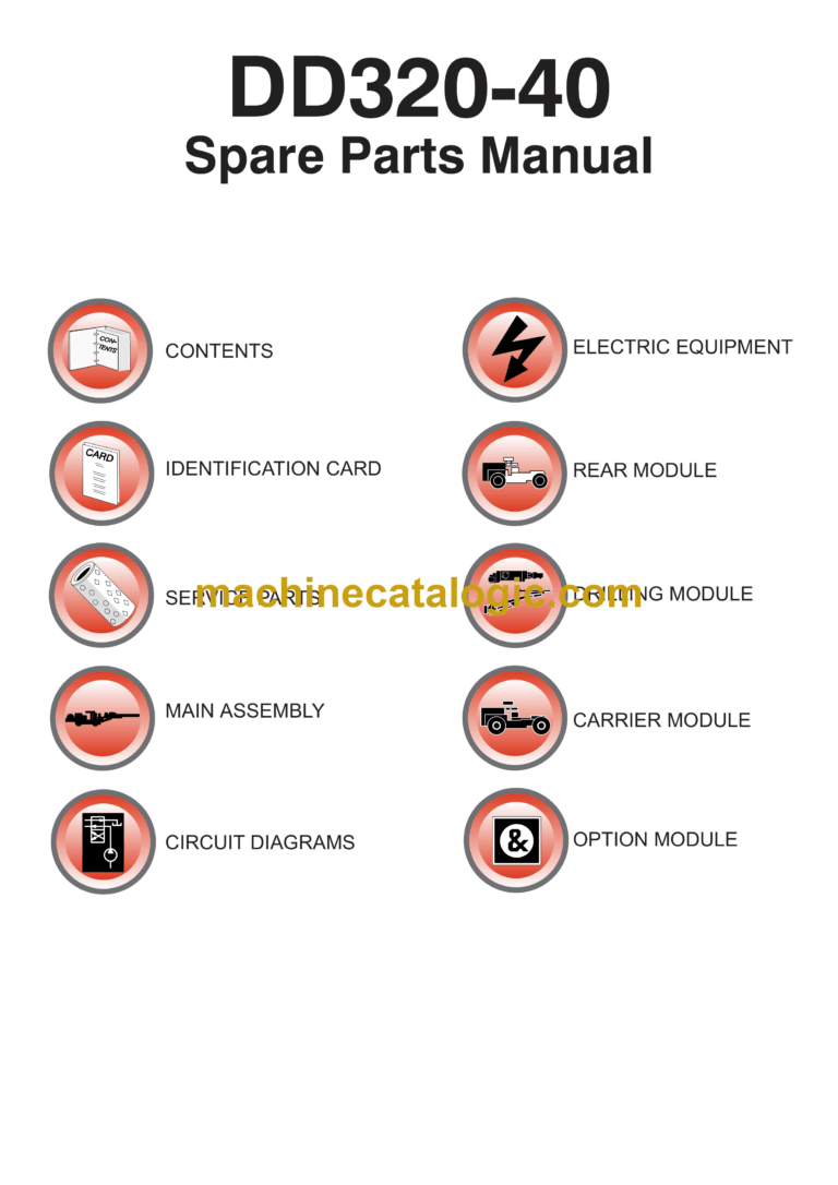 Sandvik DD320-40 Drill Rig Parts Manual (109D14093-1)
