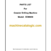 Ingersoll Rand ECM490 Crawler Drilling Machine Parts Manual (5179083)