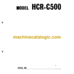 Furukawa HCR C500 Drill Rig Parts Manual