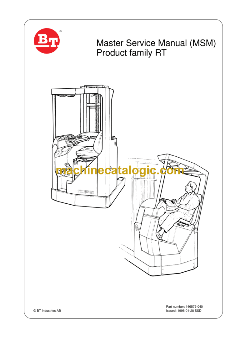 BT RT Series Reach Truck Master Service Manual