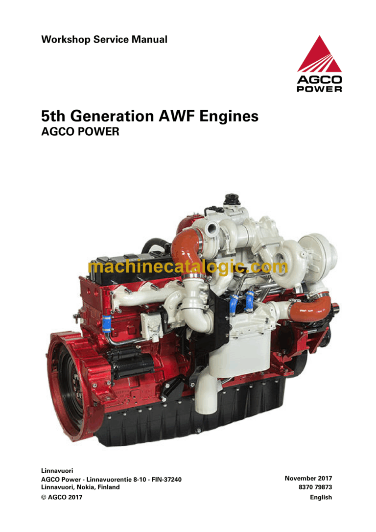 Kalmar Agco AWF engines, AGCO Power, 5th Generation engines HD AP engines Workshop Service Manual