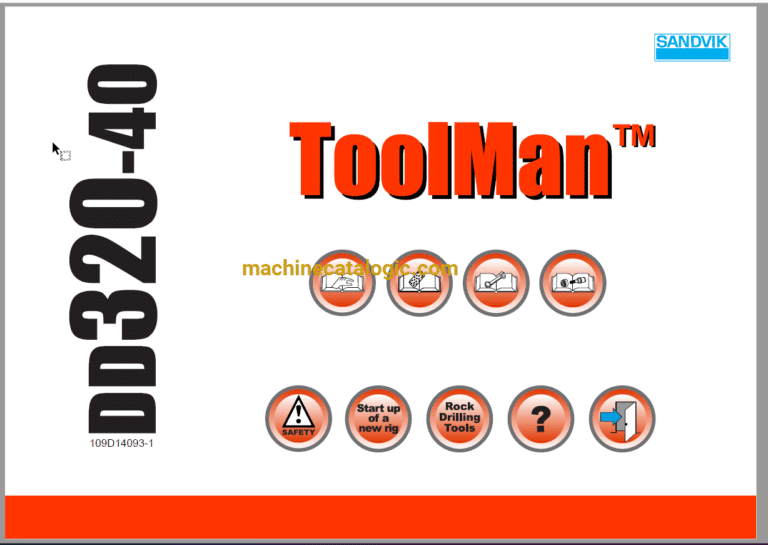 Sandvik DD320-40 Drilling Rig Full Documents (Service, Operator, Maintenance Manual and Parts Catalog) [109D14093]