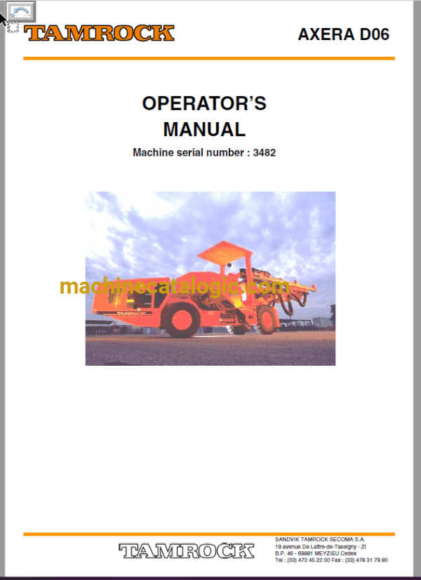 Sandvik Axera D06-226 Full Documents (Service, Operator, Maintenance Manual and Parts Catalog) [L02D3482] - Image 2