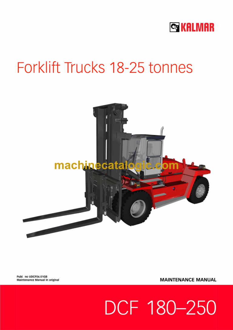 Kalmar DCF 180-250 Forklift Trucks 18-25 tonnes Maintenance Manual