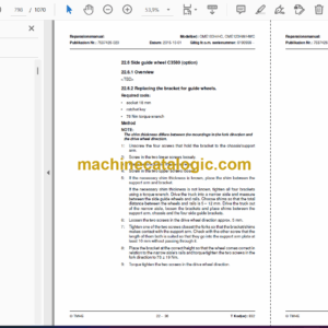 BT OME100H, OME100HC, OME120HW, OME120HWC Order Picker Repair Manual