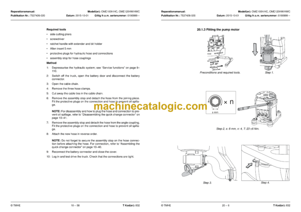 BT OME100H, OME100HC, OME120HW, OME120HWC Order Picker Repair Manual - Image 3