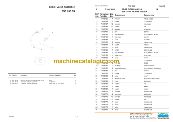 Sandvik DD320-40 Drill Rig Parts Manual (108D15060-1) - Image 4