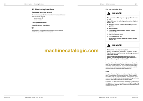 Kalmar DCF 180-250 Forklift Trucks 18-25 tonnes Maintenance Manual - Image 4