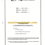 Ingersoll Rand ECM660-2 Crawler Drilling Machine Parts Manual (Y009127A0)