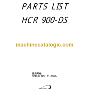 Furukawa HCR900 DS Drill Rig Parts Manual