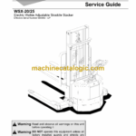 BT WSX20, WSX25 Electric Walkie Adjustable Straddle Stacker Master Service Guide