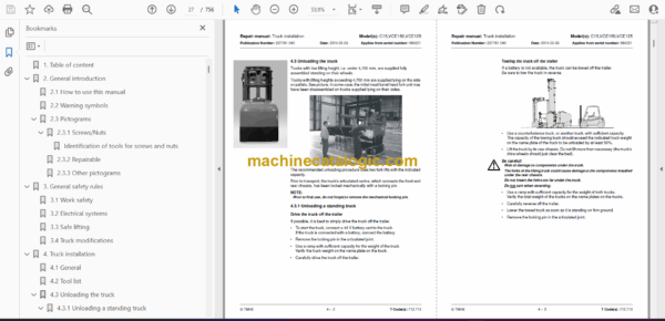 BT C15, VCE150, VCE125 Very Narrow Aisle Truck Repair Manual - Image 2