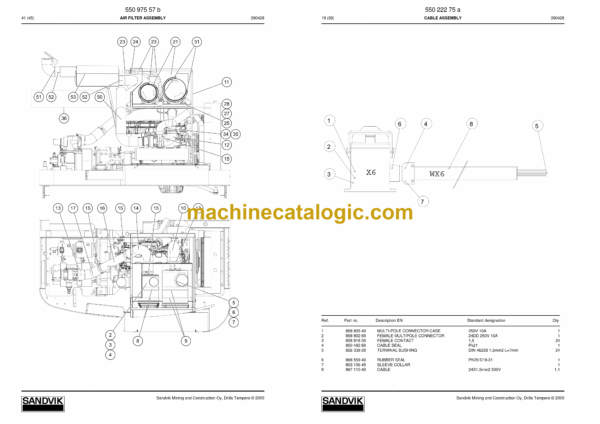 Sandvik DX680 Drill Rig Parts Manual (109T14334-1) - Image 3