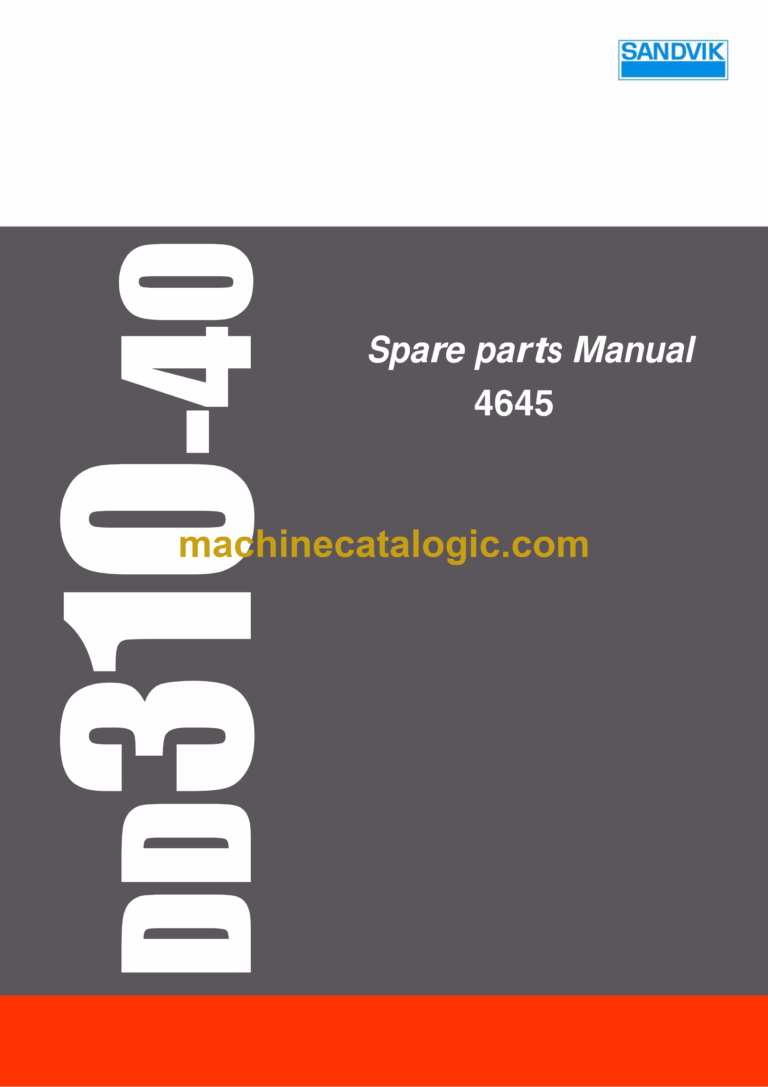 Sandvik DD310-40 Drill Rig Parts Manual (4645)