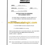 Atlas Copco CDH821C Parts Manual (821004)