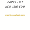 Furukawa HCR1500ED-2 Drill Rig Parts Manual
