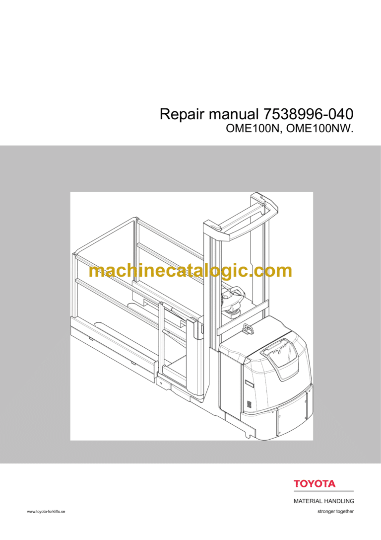 BT OME100N, OME100NW Order Picker Repair Manual
