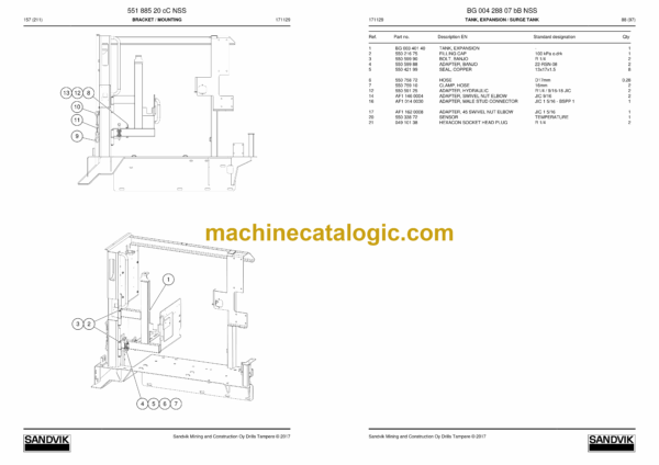 Sandvik Pantera DP1500i Drill Rig Parts Manual (52204) - Image 4
