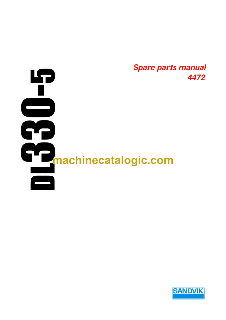 Sandvik DL330-5 Drill Rig Parts Manual (4472)