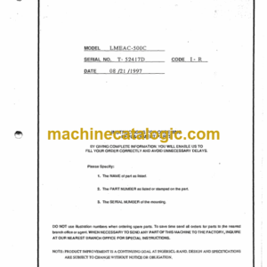 Ingersoll Rand LMEAC-500C Crawler Drilling Rig Parts Manual (T-52417D)