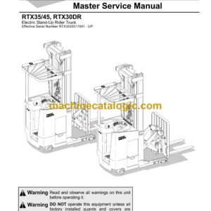 BT RTX35, RTX45, RTX30DR Stand-Up Rider Forklift Master Service Manual