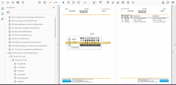 Sandvik DL330-5 Drill Rig Parts Manual (4472) - Image 2
