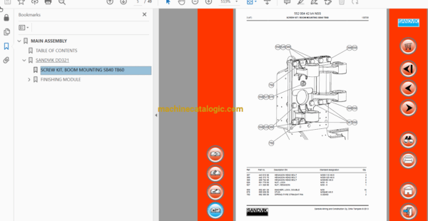 Sandvik DD321-40 Drilling Rig Full Documents (Service, Operator, Maintenance Manual and Parts Catalog) [113D28685] - Image 4