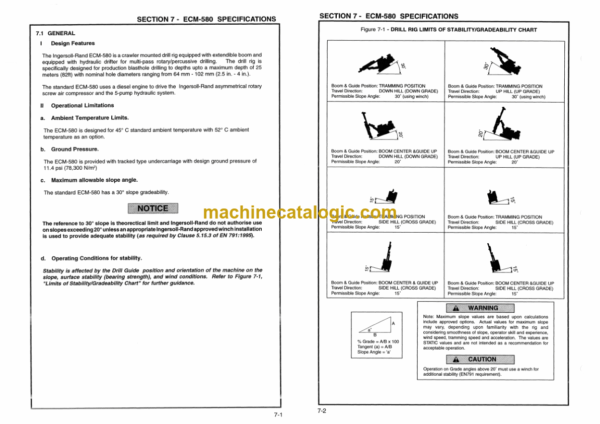 Ingersoll Rand ECM580 Series Hydraulic Crawler Drill Operating and Maintenance Manual (X004021AE and Above) - Image 3