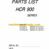 Furukawa HCR900D, HCR900R, HCR900ED Drill Rig Parts Manual